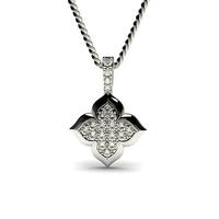 0.15ct. Pave Setting Round Diamond Delicate Pendant