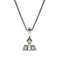 010ct 3 prong pave setting round diamond delicate pendant