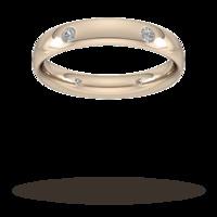 0.21 Carat Total Weight 6 Stone Brilliant Cut Rub Over Diamond Set Wedding Ring In 18 Carat Rose Gold - Ring Size N