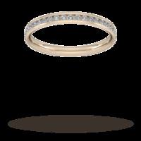 0.21 Carat Total Weight Half Channel Set Brilliant Cut Diamond Wedding Ring In 18 Carat Rose Gold - Ring Size L