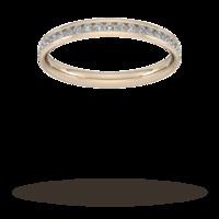 0.21 Carat Total Weight Half Channel Set Brilliant Cut Diamond Wedding Ring In 18 Carat Rose Gold - Ring Size M