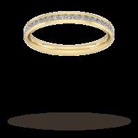 0.21 Carat Total Weight Half Channel Set Brilliant Cut Diamond Wedding Ring In 18 Carat Yellow Gold