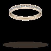0.21 Carat Total Weight Half Channel Set Brilliant Cut Diamond Wedding Ring In 18 Carat Rose Gold