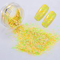 0.2g/bottle Round Bottle Summer Hot Fashion Candy Colors Beautiful Snowflake Flakes Sweet Style Nail Art Irregular Paillette DIY Charm Decoration XH01