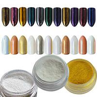 0.2g/bottle Nail Art Salon DIY Gorgeous Glitter Powder Decoration Magic Mirror Effect Powder Pigment For Nail Beauty