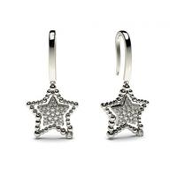 025ct full bezel pave setting round diamond delicate earring