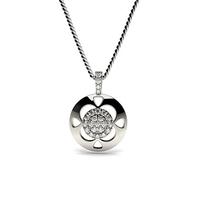 025ct prong setting round diamond delicate pendant