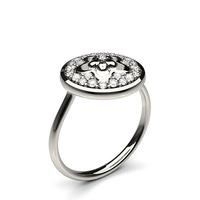 0.20ct. Pave Setting Round Diamond Delicate Ring