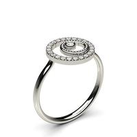 0.20ct. Full Bezel & Prong Setting Round Diamond Delicate Ring