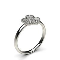 0.20ct. Pave Setting Round Diamond Delicate Ring