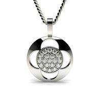 0.25ct. Pave Setting Round Diamond Delicate Pendant