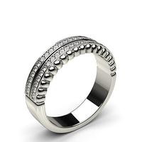 0.20ct. Pave Setting Half Eternity Diamond Ring