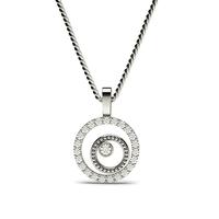 0.20ct. Full Bezel & Prong Setting Round Diamond Delicate Pendant