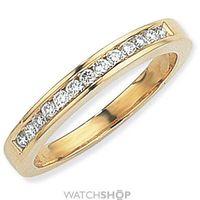 0.25ct tw VS Brilliant-cut Half Eternity Diamond Ring Size P