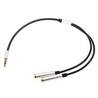 0.3m 0.984FT One Audio 3.5mm Male to Two Audio 3.5mm Female Earphone Cable