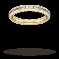 0.34 Carat Total Weight Princess Cut Channel Set Wedding Ring In 9 Carat Yellow Gold
