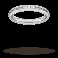 0.34 Carat Total Weight Princess Cut Channel Set Wedding Ring In Platinum - Ring Size P