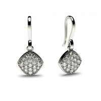 0.30ct. Pave Setting Round Diamond Delicate Earring