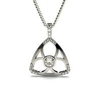 0.35ct. Full Bezel & 4 Prong Setting Round Diamond Delicate Pendant