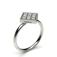 0.30ct. Pave Setting Round Diamond Delicate Ring