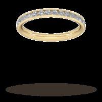 0.44 Carat Total Weight Half Channel Set Brilliant Cut Diamond Wedding Ring In 9 Carat Yellow Gold - Ring Size J