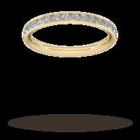 0.44 Carat Total Weight Half Channel Set Brilliant Cut Diamond Wedding Ring In 18 Carat Yellow Gold