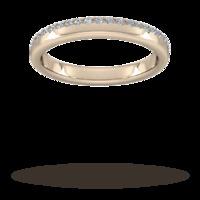 0.42 Carat Total Weight Brilliant Cut Wave Claw Set Diamond Wedding Ring In 18 Carat Rose Gold