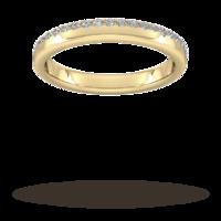 0.42 Carat Total Weight Brilliant Cut Wave Claw Set Diamond Wedding Ring In 9 Carat Yellow Gold - Ring Size M