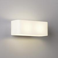 0408 obround white glass modern wall light