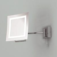 0485 niro switched swing arm illuminated bathroom mirror ip44