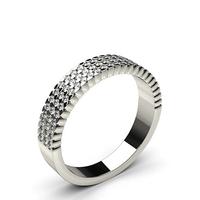 0.45ct. 4 Prong Setting Half Eternity Diamond Ring