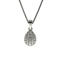 040ct pave setting round diamond delicate pendant