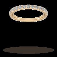 0.53 Carat Total Weight Curved Bar Brilliant Cut Diamond Set Wedding Ring In 18 Carat Rose Gold - Ring Size N