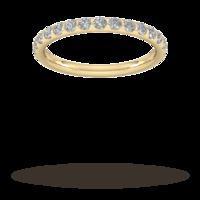0.53 Carat Total Weight Curved Bar Brilliant Cut Diamond Set Wedding Ring In 18 Carat Yellow Gold - Ring Size M