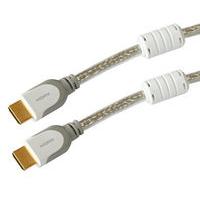 0.5m Silver High Speed Hdmi Cable with Ethernet Gold Plated with Suppressors 1.4