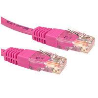 0.5m Ethernet Cable CAT5e Full Copper Pink