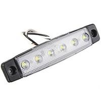 0.5W DC24 White blue red yellow green Highlight Truck side light 6LED 2835SMD Waterproof buses trucks trailers 1pcs