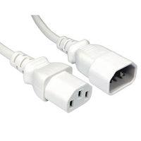 05m white c13 to c14 power extension lead