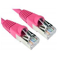 0.5m CAT6A Ethernet Cable Pink - 10/100/1000mbps & 10Gbps pink