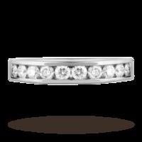 0.50 Total Carat Weight Brilliant Cut Diamond Eternity Ring In 9 Carat White Gold - Ring Size J