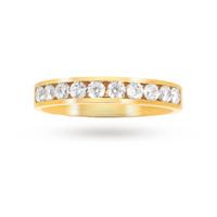 0.50 Total Carat Weight Brilliant Cut Diamond Eternity Ring In 9 Carat Yellow Gold - Ring Size M