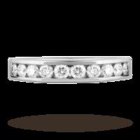 0.50 Total Carat Weight Brilliant Cut Diamond Eternity Ring In 9 Carat White Gold - Ring Size O