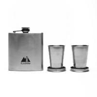 0.6oz Hip Flask And Two Cups