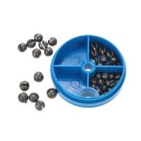 0.6/1/1.5/1.8g Removable Round Lead Split Shot Sinker Kit Set Open Pure Lead Weights Fishing Tackle Beans Sinker with Box