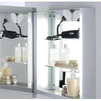 0637 Livorno Shaver Illuminated Bathroom Mirror Cabinet