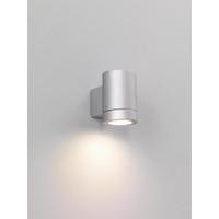 0623 Porto Plus Low Energy Single Silver Outdoor Wall Light