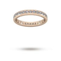 0.81 Carat Total Weight Brilliant Cut Scalloped Channel Set Diamond Wedding Ring in 9 Carat Rose Gold - Ring Size M