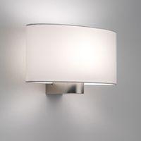 0881 4054 napoli wall light in matt nickel cw white shade