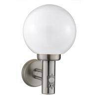 085 Globe Outside Wall Light Stainless Steel With Motion Sensor