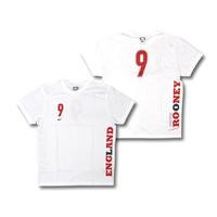 08-09 England Rooney T-Shirt (wh...